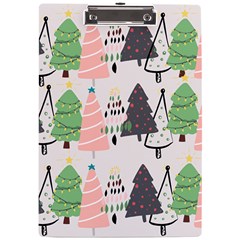 Christmas Trees Icons A4 Acrylic Clipboard by Apen