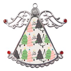 Christmas Trees Icons Metal Angel With Crystal Ornament