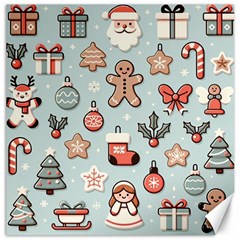 Christmas Cartoon Pattern Canvas 12  X 12  by Apen