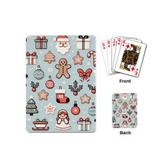 Christmas Cartoon Pattern Playing Cards Single Design (mini)