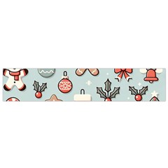 Christmas Cartoon Pattern Small Premium Plush Fleece Scarf