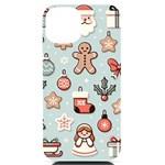 Christmas Cartoon Pattern iPhone 14 Black UV Print Case Front