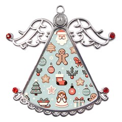 Christmas Cartoon Pattern Metal Angel With Crystal Ornament