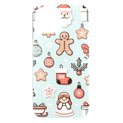 Christmas Cartoon Pattern Iphone 15 Plus Black Uv Print Pc Hardshell Case by Apen