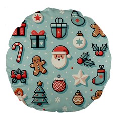 Christmas Decoration Angel Large 18  Premium Flano Round Cushions by Apen