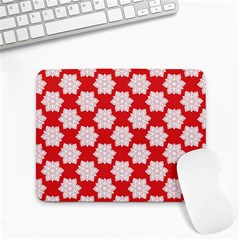 Christmas Snowflakes Background Pattern Small Mousepad by Apen