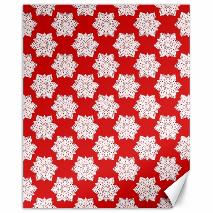 Christmas Snowflakes Background Pattern Canvas 16  x 20 