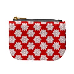 Christmas Snowflakes Background Pattern Mini Coin Purse by Apen