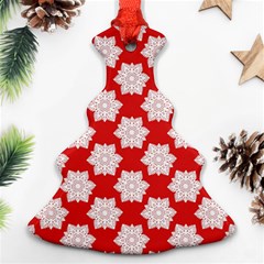 Christmas Snowflakes Background Pattern Ornament (christmas Tree) 