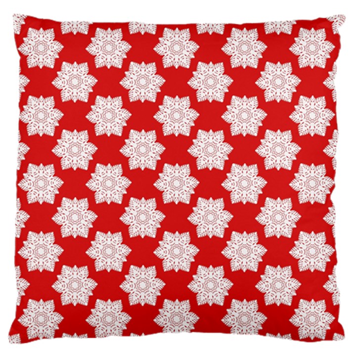 Christmas Snowflakes Background Pattern Standard Premium Plush Fleece Cushion Case (Two Sides)