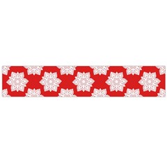 Christmas Snowflakes Background Pattern Large Premium Plush Fleece Scarf 