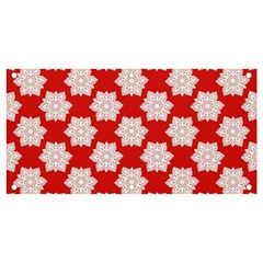 Christmas Snowflakes Background Pattern Banner And Sign 4  X 2  by Apen