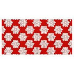 Christmas Snowflakes Background Pattern Banner And Sign 8  X 4  by Apen