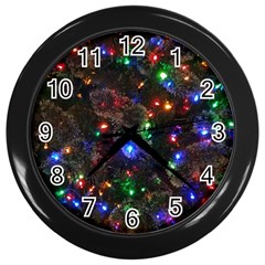 Christmas Lights Wall Clock (black) by Apen