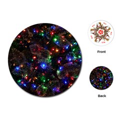 Christmas Lights Playing Cards Single Design (round)