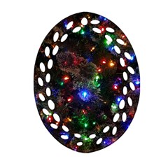 Christmas Lights Ornament (oval Filigree) by Apen