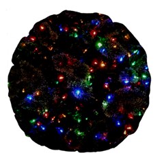 Christmas Lights Large 18  Premium Flano Round Cushions by Apen