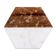 Christmas Lights Marble Wood Coaster (hexagon) 