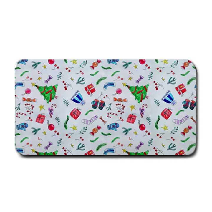 New Year Christmas Winter Pattern Medium Bar Mat