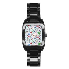 New Year Christmas Winter Pattern Stainless Steel Barrel Watch by Apen