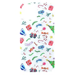 New Year Christmas Winter Pattern Iphone 15 Black Uv Print Pc Hardshell Case