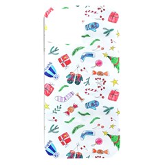 New Year Christmas Winter Pattern Iphone 15 Plus Black Uv Print Pc Hardshell Case