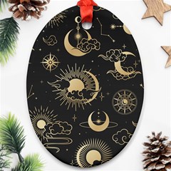 Star Colorful Christmas Abstract Ornament (oval)