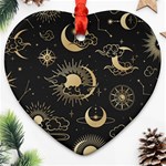 Star Colorful Christmas Abstract Heart Ornament (Two Sides) Back