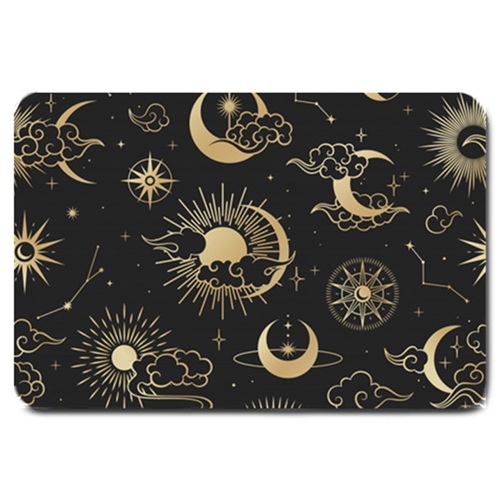 Star Colorful Christmas Abstract Large Doormat