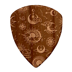 Star Colorful Christmas Abstract Wood Guitar Pick (set Of 10)