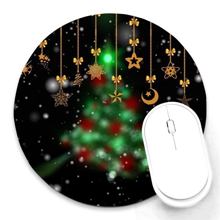 Christmas Star Jewellery Round Mousepad