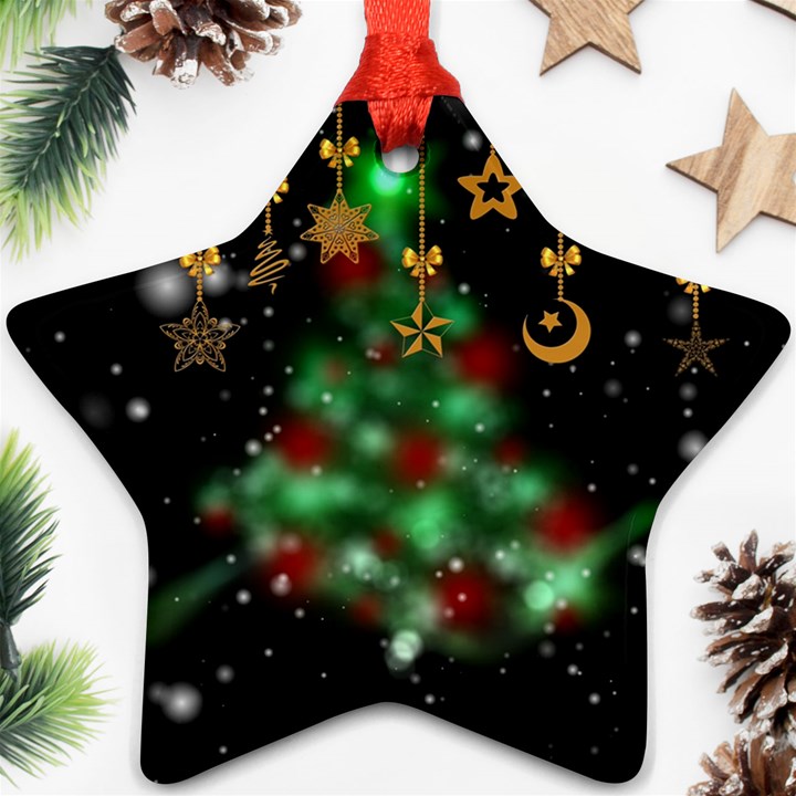 Christmas Star Jewellery Star Ornament (Two Sides)