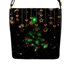 Christmas Star Jewellery Flap Closure Messenger Bag (l) by anzea