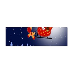 Deer Santa Claus Flying Trees Moon Night Merry Christmas Sticker Bumper (10 Pack) by anzea