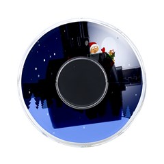 Deer Santa Claus Flying Trees Moon Night Merry Christmas On-the-go Memory Card Reader by anzea