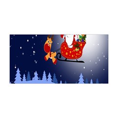 Deer Santa Claus Flying Trees Moon Night Merry Christmas Yoga Headband by anzea