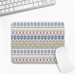 Christmas Star Flower Red Blue Small Mousepad by anzea