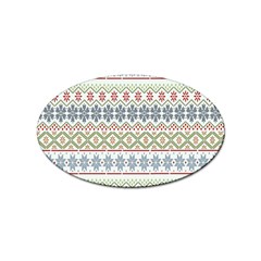 Christmas Star Flower Red Blue Sticker (oval) by anzea