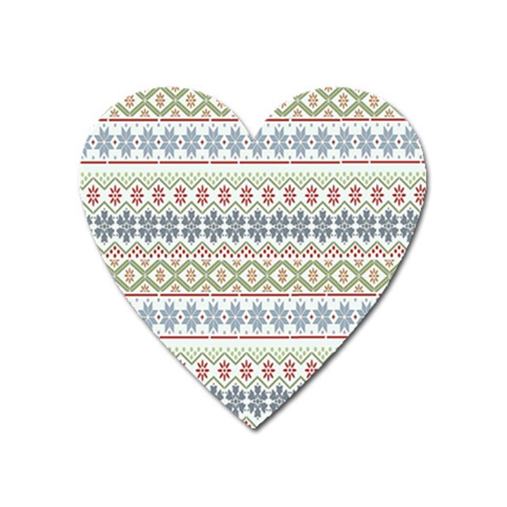 Christmas Star Flower Red Blue Heart Magnet