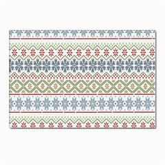 Christmas Star Flower Red Blue Postcard 4 x 6  (pkg Of 10) by anzea