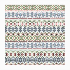 Christmas Star Flower Red Blue Medium Glasses Cloth by anzea