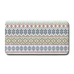 Christmas Star Flower Red Blue Medium Bar Mat by anzea