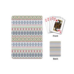 Christmas Star Flower Red Blue Playing Cards Single Design (mini)