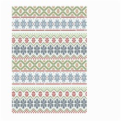 Christmas Star Flower Red Blue Large Garden Flag (two Sides) by anzea