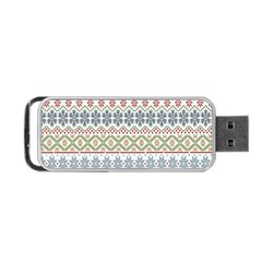 Christmas Star Flower Red Blue Portable Usb Flash (one Side) by anzea