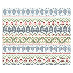 Christmas Star Flower Red Blue Two Sides Premium Plush Fleece Blanket (kids Size) by anzea