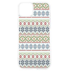 Christmas Star Flower Red Blue Iphone 15 Tpu Uv Print Case by anzea