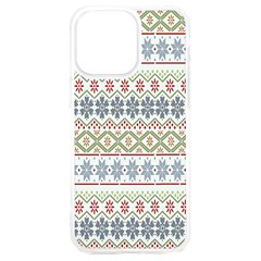 Christmas Star Flower Red Blue Iphone 15 Plus Tpu Uv Print Case by anzea