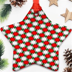 Christmas Star Red Green Ornament (star)