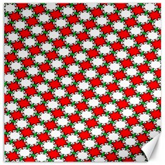 Christmas Star Red Green Canvas 16  X 16  by anzea